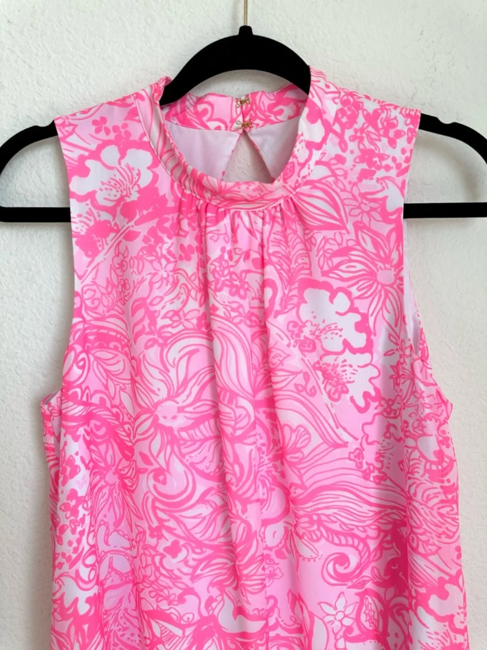 Lilly Pulitzer Linda Dress Pink Tropics Tint Bunny Hop Roses Tunic Small NWOT - Picture 9 of 14